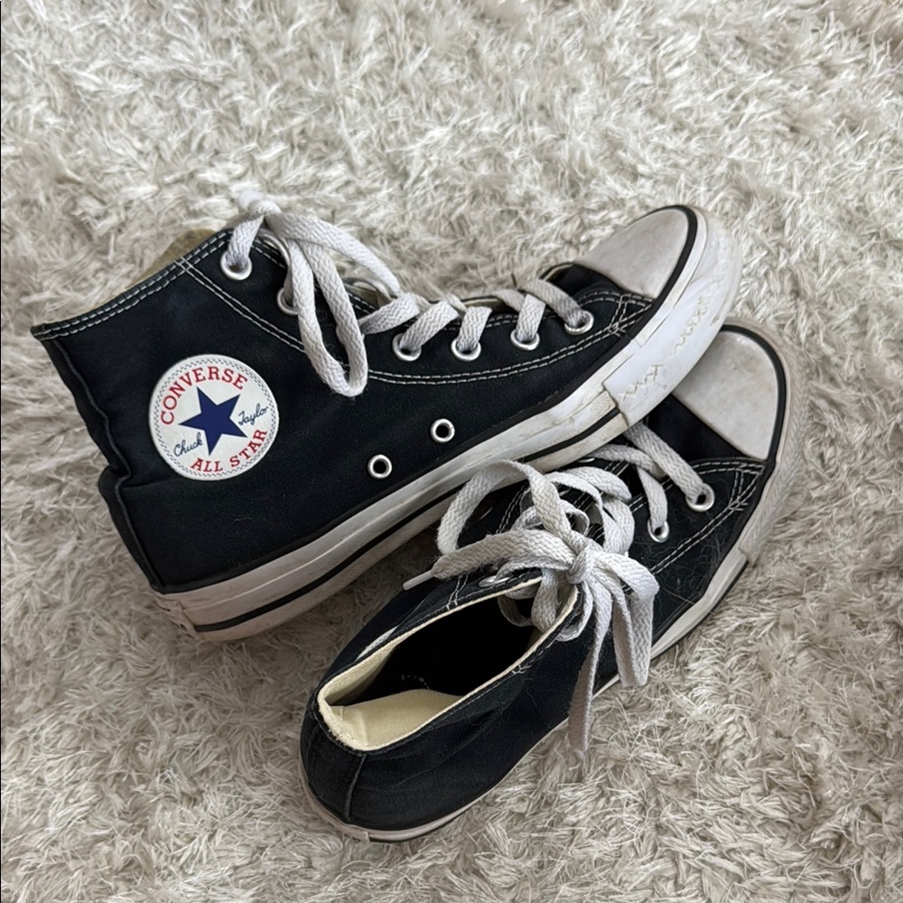 converse black high top sneakers